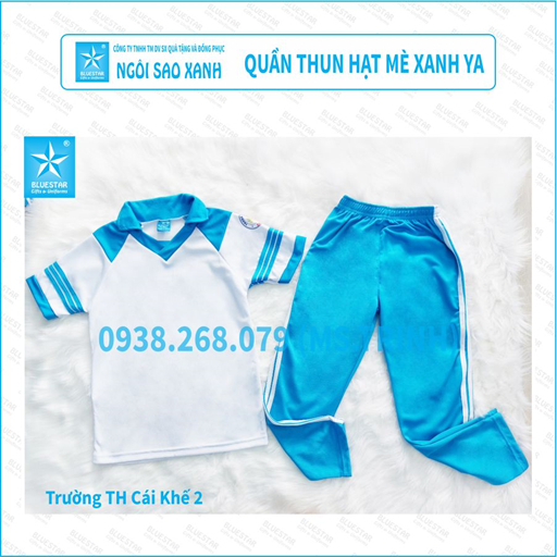 QUẦN THUN HẠT MÈ XANH YA - TIỂU HỌC CÁI KHẾ 2